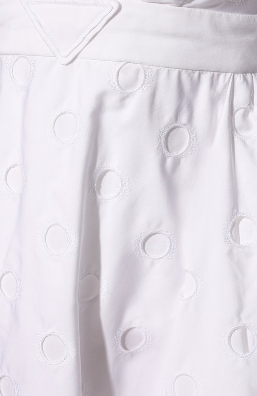 Хлопковое платье Prada P3F27-1Y8Q-F0009-211 Белый  P3F27-1Y8Q-F0009-211 Фото 5