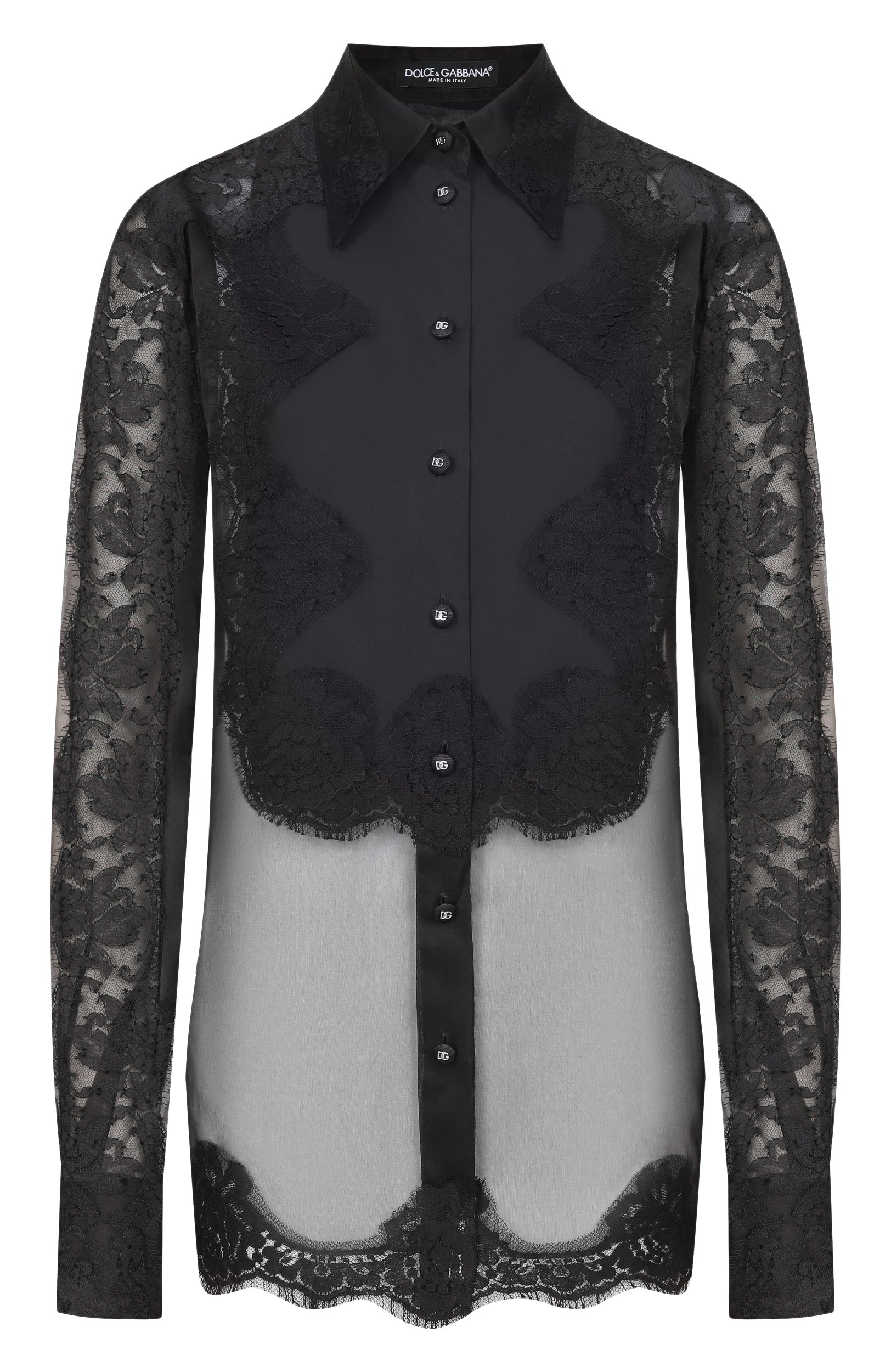 Блузка из шелка и хлопка DOLCE & GABBANA, арт. F5U90T/FU1BU, фото 1