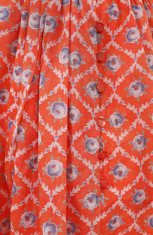 Хлопковое платье Ulyana Sergeenko ABC001SS24P1165Т24 Оранжевый  ABC001SS24P1165Т24 Фото 6