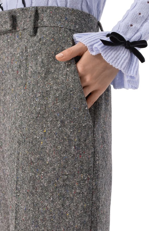 Шерстяные брюки Valentino 7B0RB6S0/9R2 Серый  7B0RB6S0/9R2 Фото 5