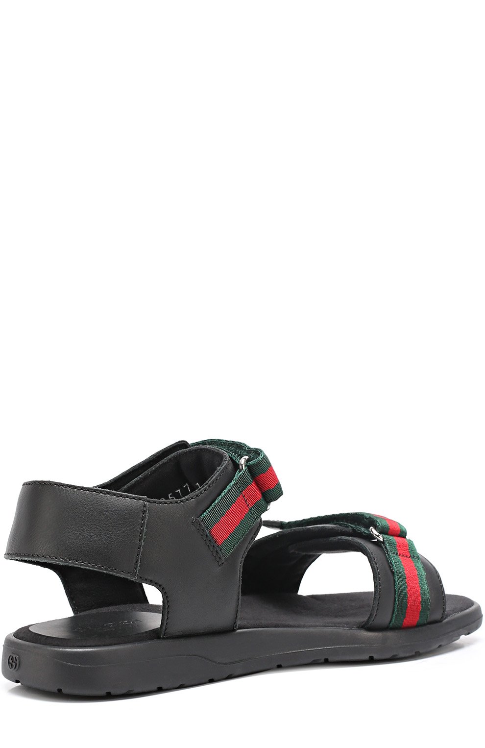 Кожаные сандалии с застежками велькро GUCCI черного цвета по цене 34450 руб., арт. 257761/BLN10, фото 3 Кожаные сандалии с застежками велькро GUCCI, арт. 257761/BLN10, фото 3