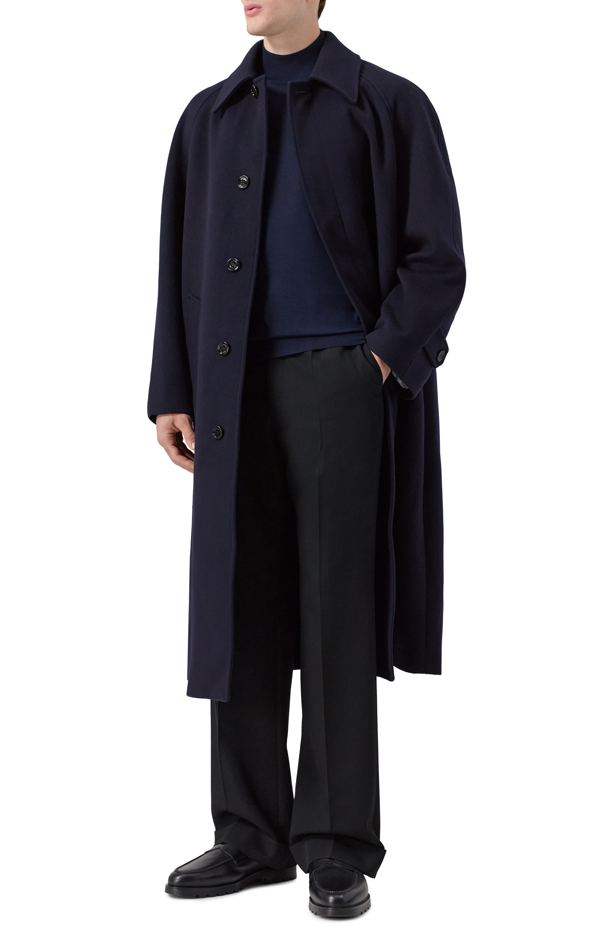 Шерстяные брюки VALENTINO черного цвета по цене 171500 руб., арт. 7V3RBM95/AK8, фото 2 Шерстяные брюки VALENTINO, арт. 7V3RBM95/AK8, фото 2