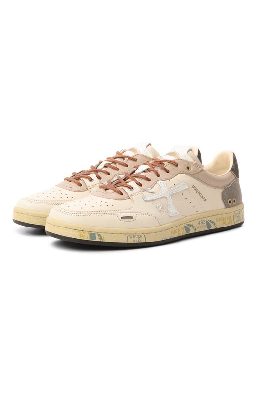 Кожаные кеды Bskt Clay Premiata BSKTCLAY/VAR 8163 Кремовый BSKTCLAY/VAR 8163
