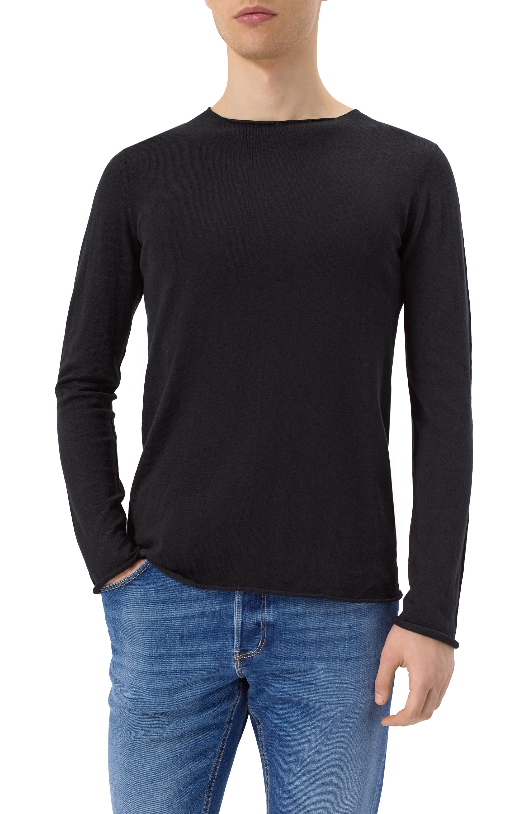 Джемпер из хлопка и льна HANNES ROETHER, арт. FI10NTE.127/, фото 3