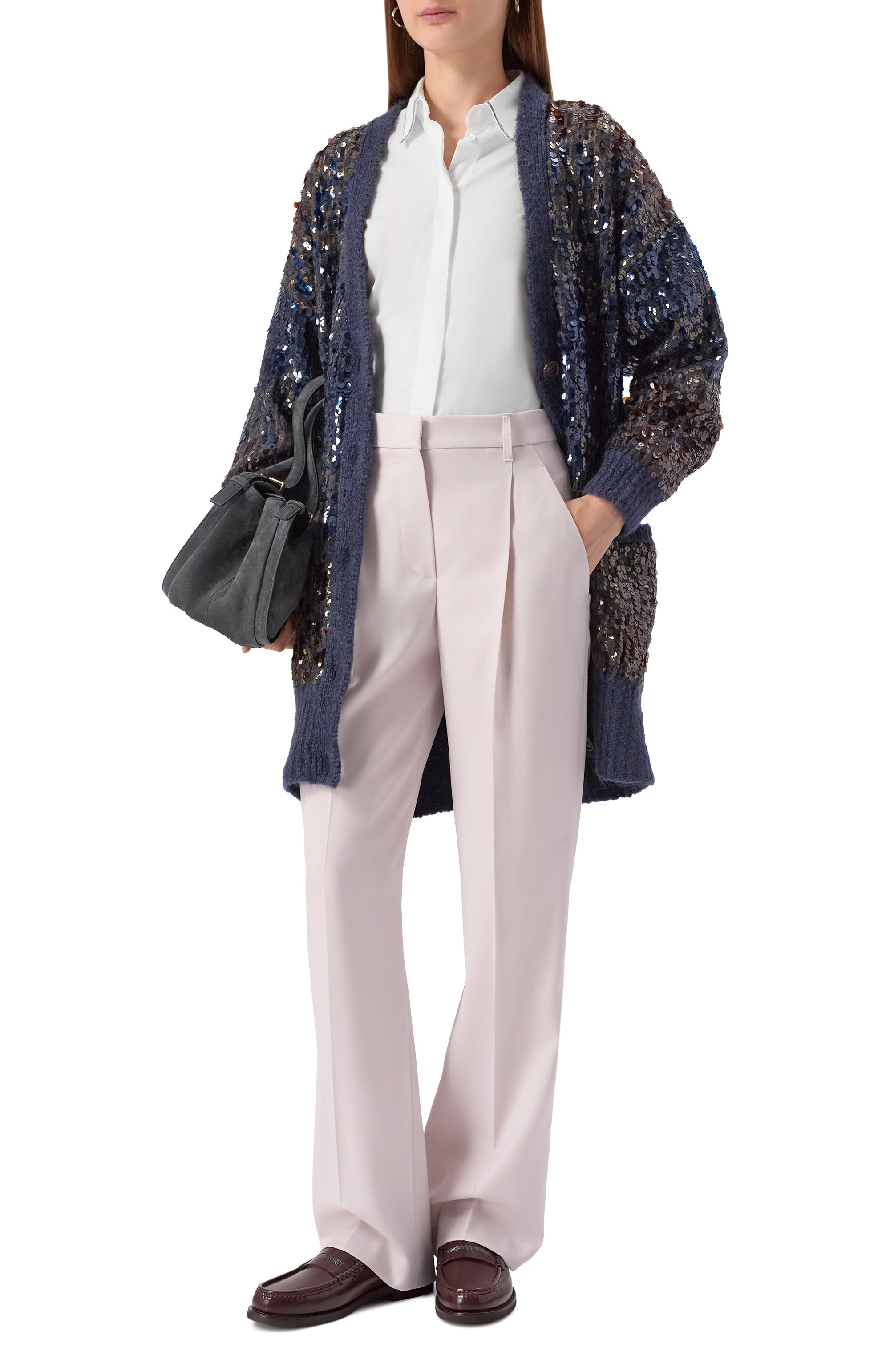 Шерстяные брюки BRUNELLO CUCINELLI, арт. MP513P9019, фото 2