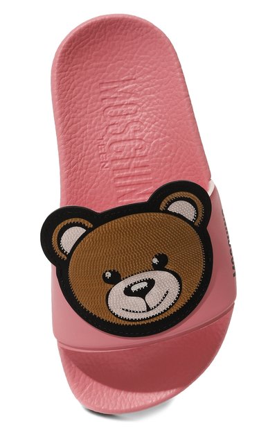 Шлепанцы MOSCHINO розового цвета по цене 14050 руб., арт. 74490/20-27, фото 4 Шлепанцы MOSCHINO, арт. 74490/20-27, фото 4