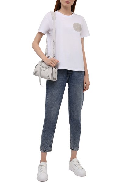 Хлопковая футболка EMPORIO ARMANI белого цвета по цене 11600 руб., арт. 6K2T7X/2J95Z, фото 2 Хлопковая футболка EMPORIO ARMANI, арт. 6K2T7X/2J95Z, фото 2