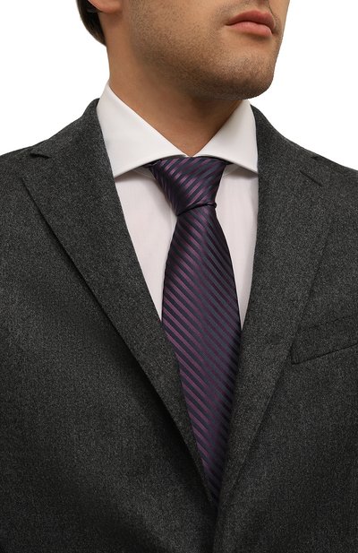 Шелковый галстук STEFANO RICCI темно-фиолетового цвета по цене 31000 руб., арт. CCX/76163, фото 2 Шелковый галстук STEFANO RICCI, арт. CCX/76163, фото 2