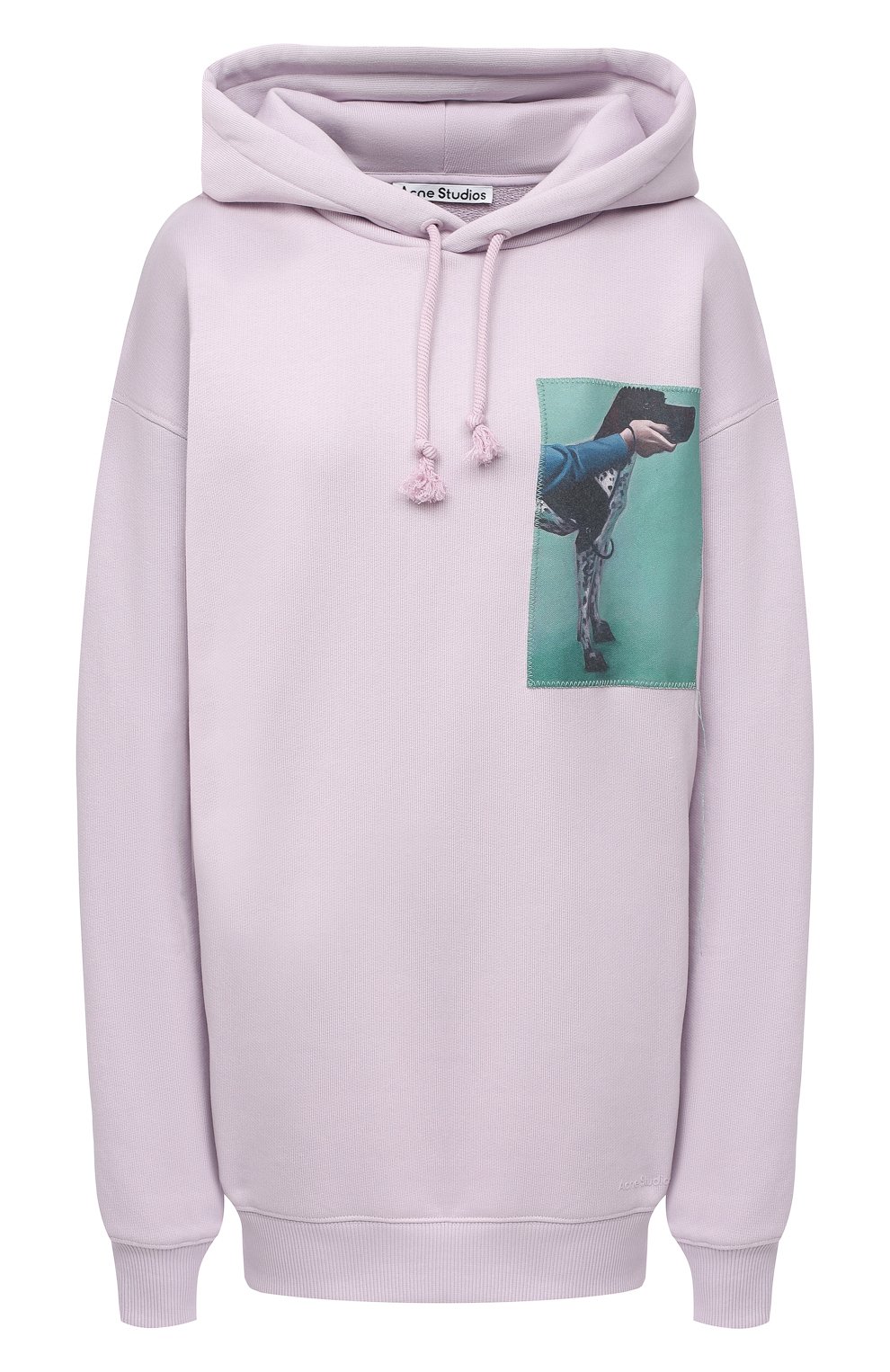 Хлопковое худи ACNE STUDIOS сиреневого цвета по цене 35400 руб., арт. AI0066, фото 1 Хлопковое худи ACNE STUDIOS, арт. AI0066, фото 1