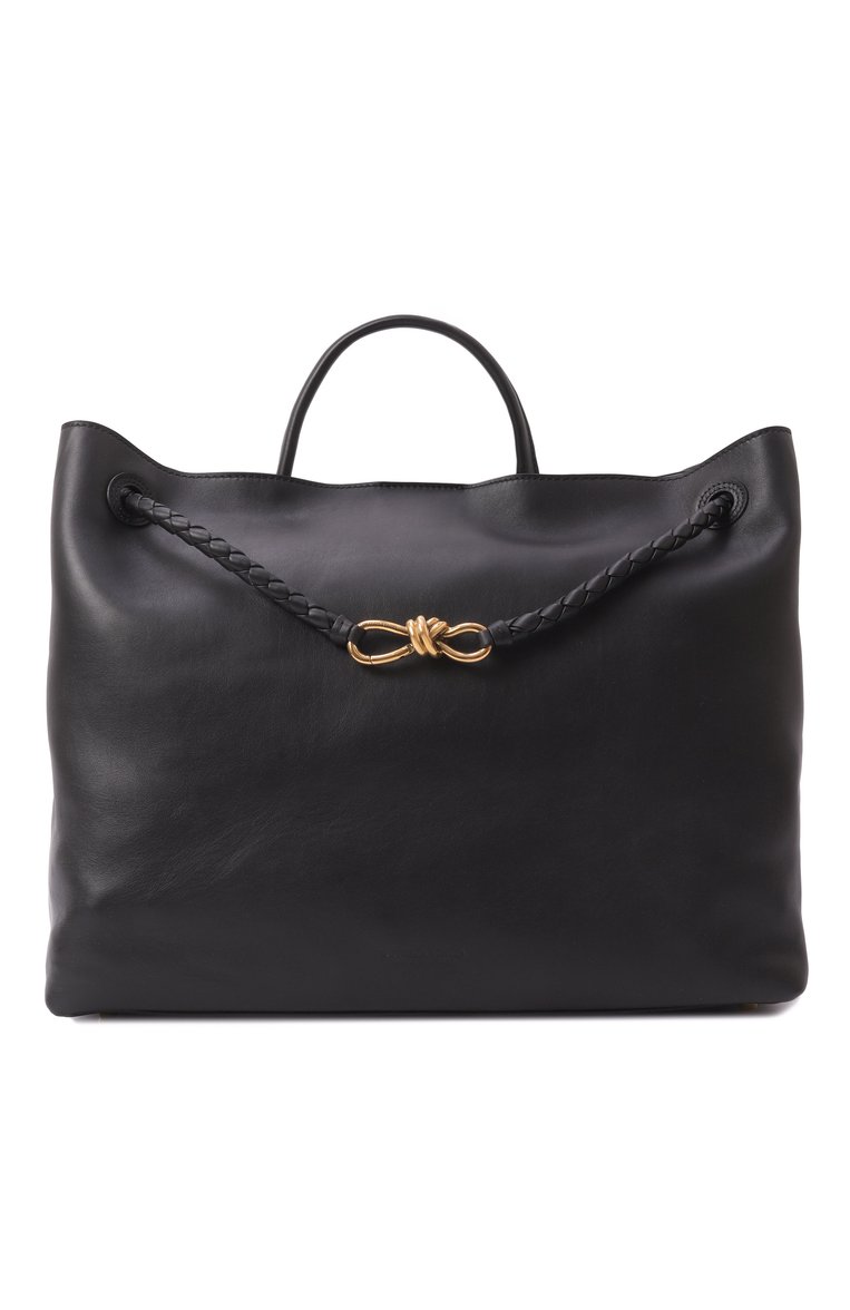 Женская сумка-тоут andiamo large BOTTEGA VENETA черного цвета, арт. 806010 V4O92 | Фото 1 (Размер: large; Материал: Натуральная кожа)