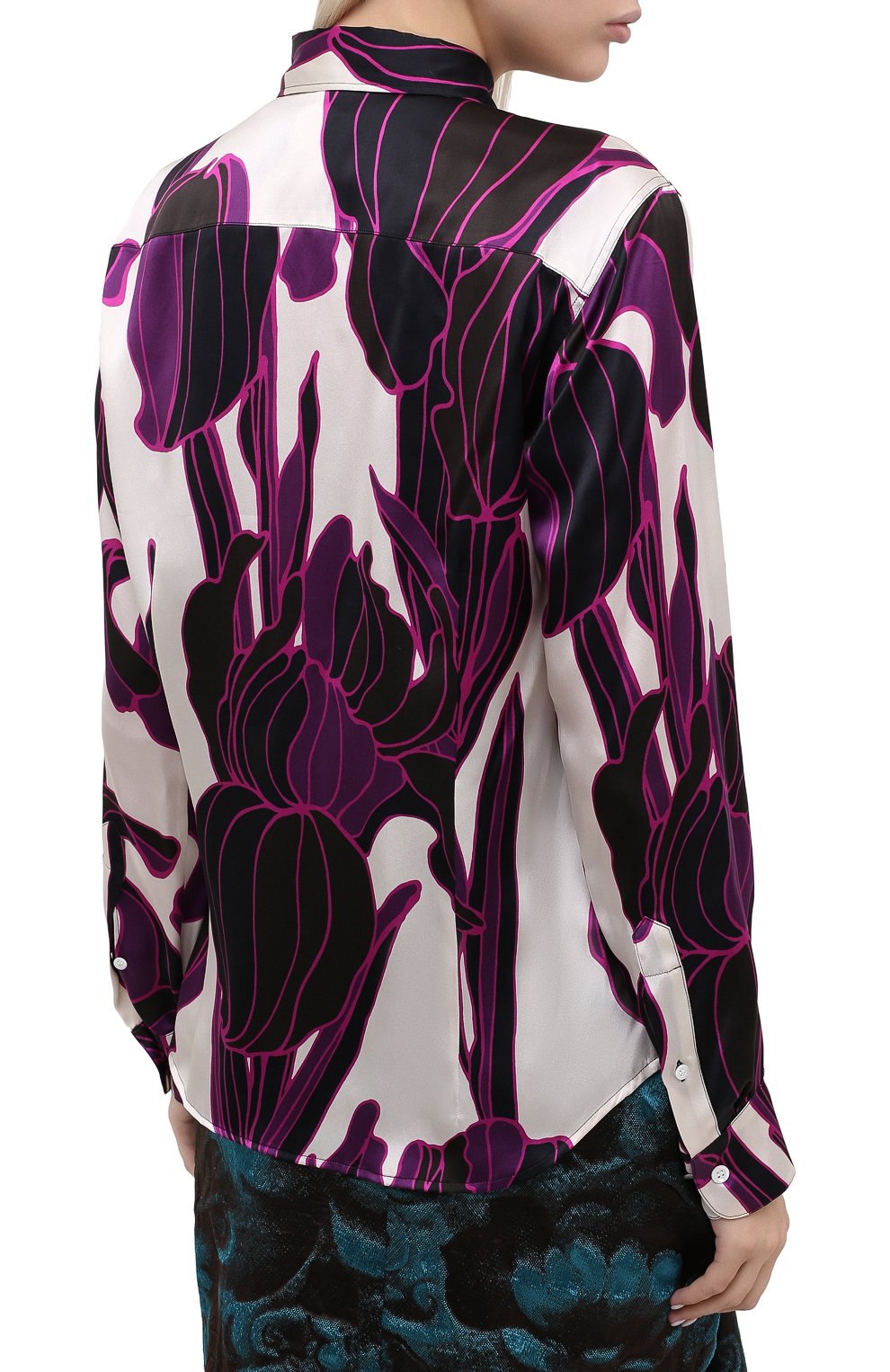 Шелковая рубашка DRIES VAN NOTEN фуксия цвета по цене 84450 руб., арт. 202-10764-1135, фото 4 Шелковая рубашка DRIES VAN NOTEN, арт. 202-10764-1135, фото 4