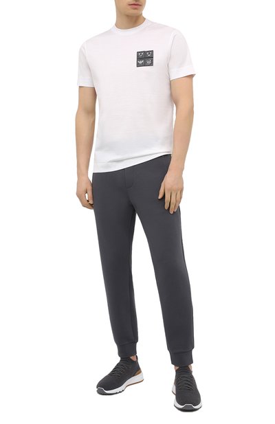 Хлопковые джоггеры EMPORIO ARMANI, арт. 3K1PF6/1JHSZ, фото 2