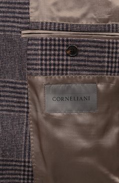 Мужской шерстяной пиджак CORNELIANI фиолетового цвета, арт. 946002-9416216 | Фото 8 (Длина (для топов): Стандартные; Драгоценные камни: Проставлено; Материал сплава: Проставлено; Рукава: Длинные; Материал внешний: Шерсть; 1-2-бортные: Однобортные; Случай: Повседневный; Пиджаки М: Прямой; Стили: Кэжуэл)