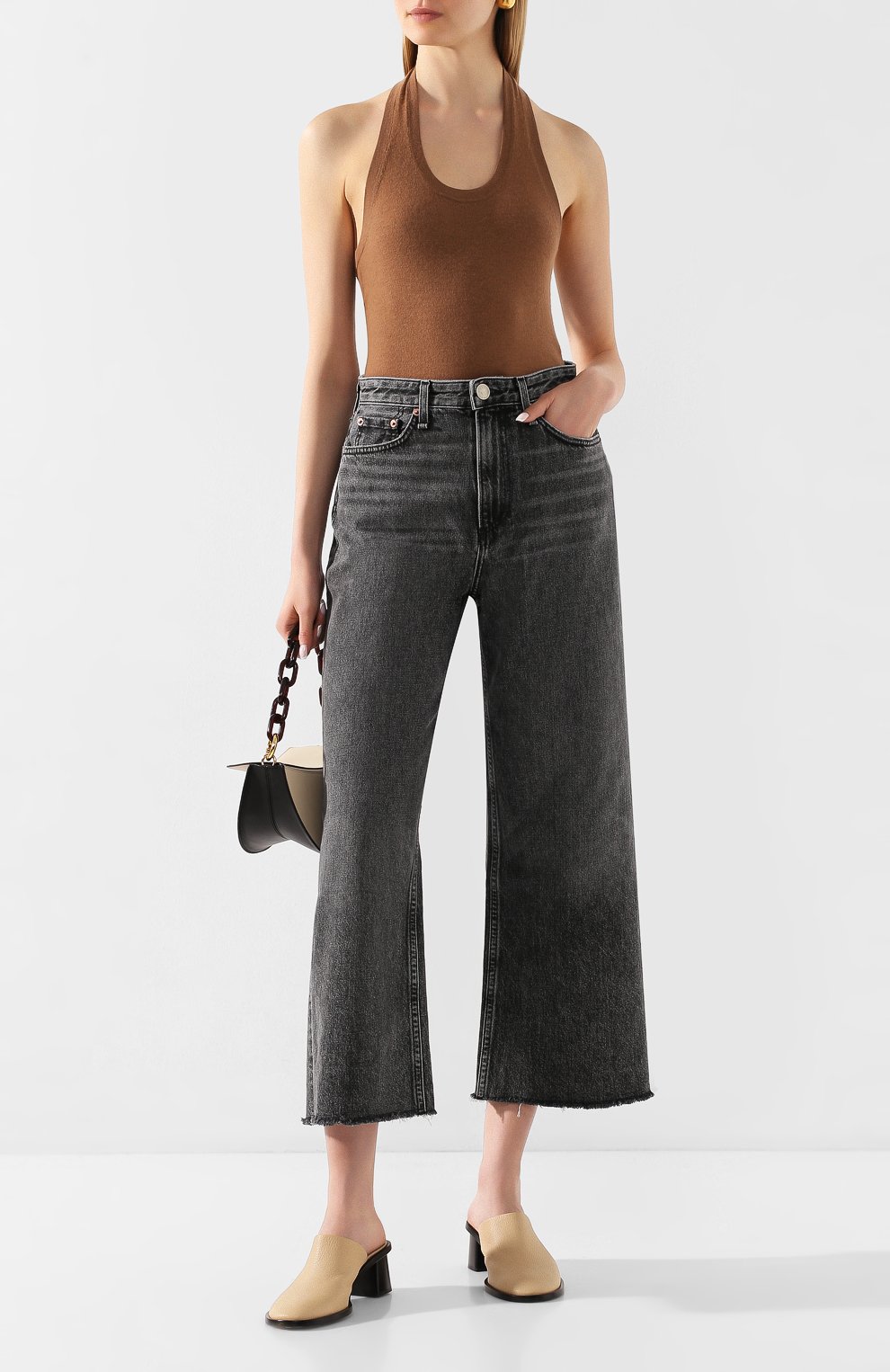Кашемировое боди EXTREME CASHMERE коричневого цвета по цене 23750 руб., арт. 137/SWIM, фото 2 Кашемировое боди EXTREME CASHMERE, арт. 137/SWIM, фото 2