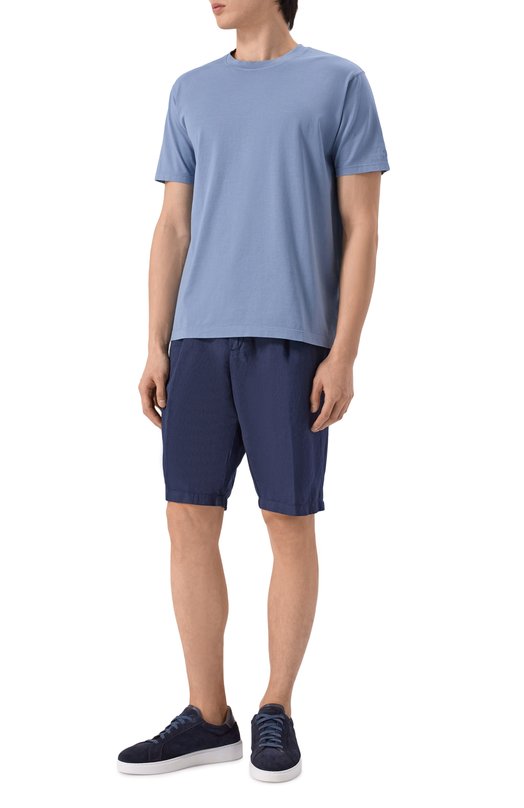 Шорты из хлопка и льна Paul&Shark 25414034 Синий  25414034 Фото 2