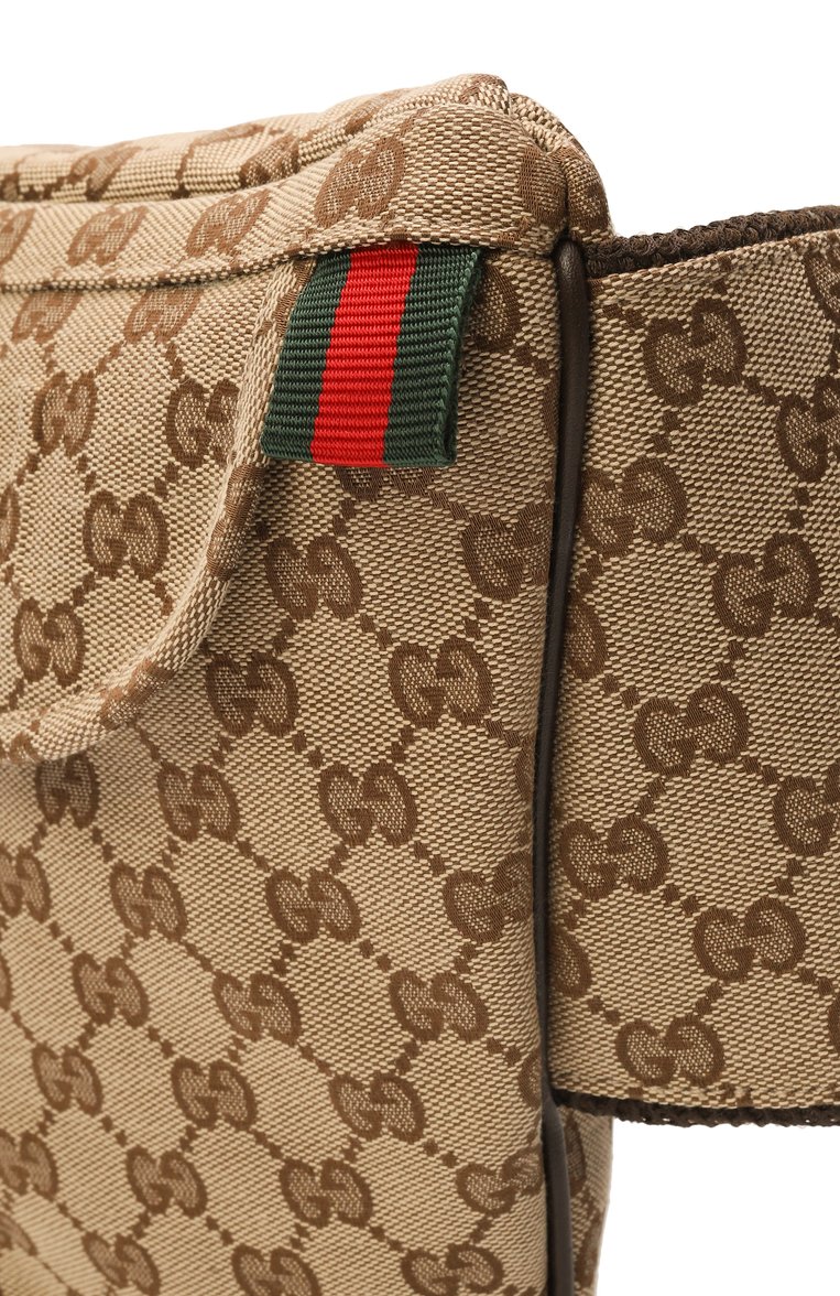 Мужская поясная сумка gg large GUCCI бежевого цвета, арт. 800183/FADSD | Фото 3 (Ремень/цепочка: На ремешке; Материал: Текстиль; Размер: large; Случай: Повседневный)