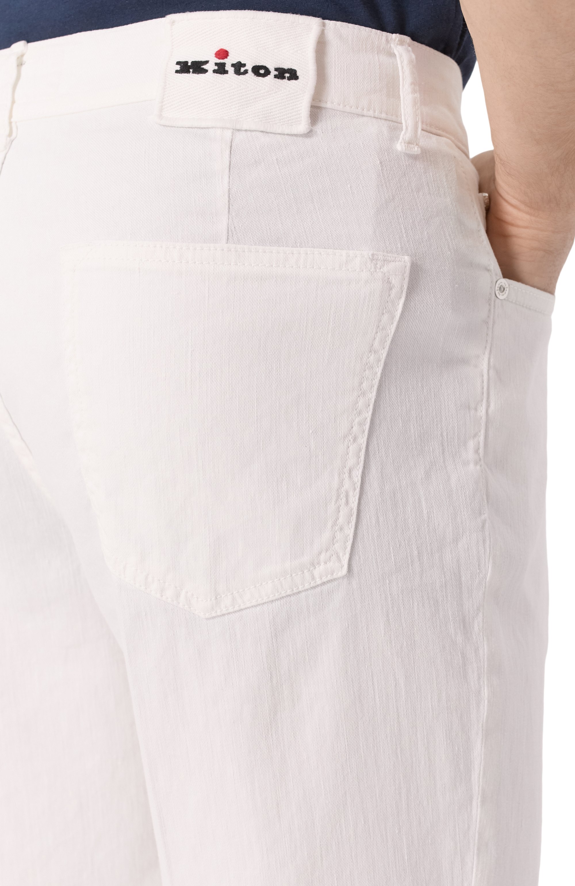 Брюки изо льна и хлопка KITON, арт. UPR005LK0603F14, фото 5