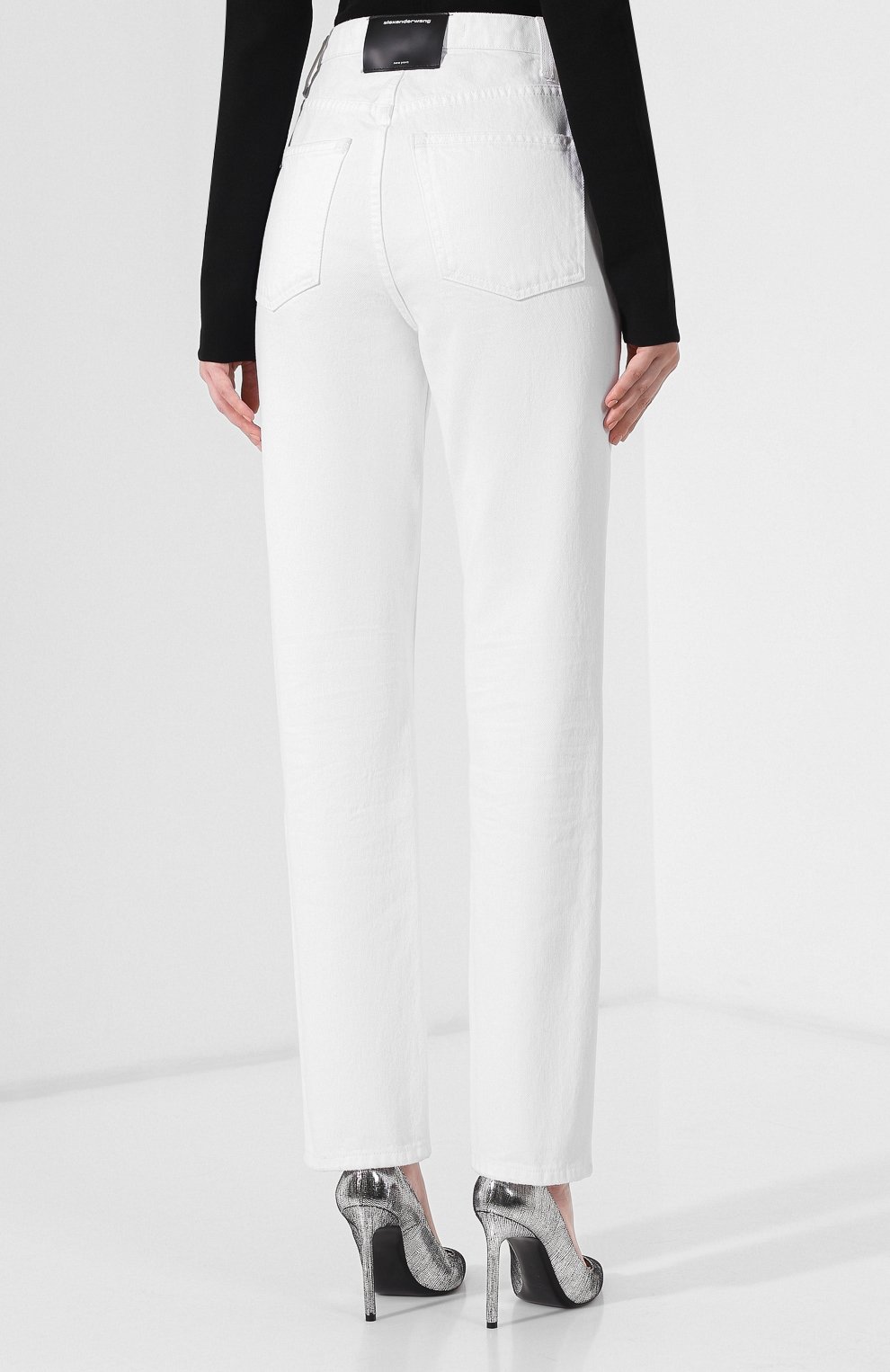 Джинсы ALEXANDER WANG белого цвета по цене 43400 руб., арт. 4DC2194539, фото 4 Джинсы ALEXANDER WANG, арт. 4DC2194539, фото 4