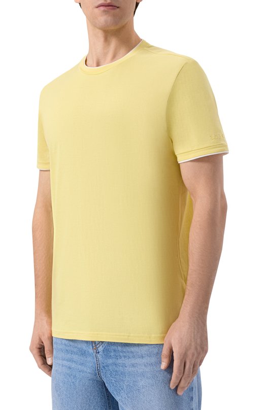 Хлопковая футболка Bogner 58526604 Жёлтый  58526604 Фото 3