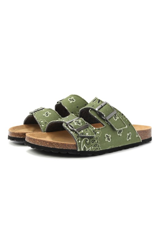 Текстильные шлепанцы MC2 Saint Barth STBA SANDAL N/03149H Хаки STBA SANDAL N/03149H