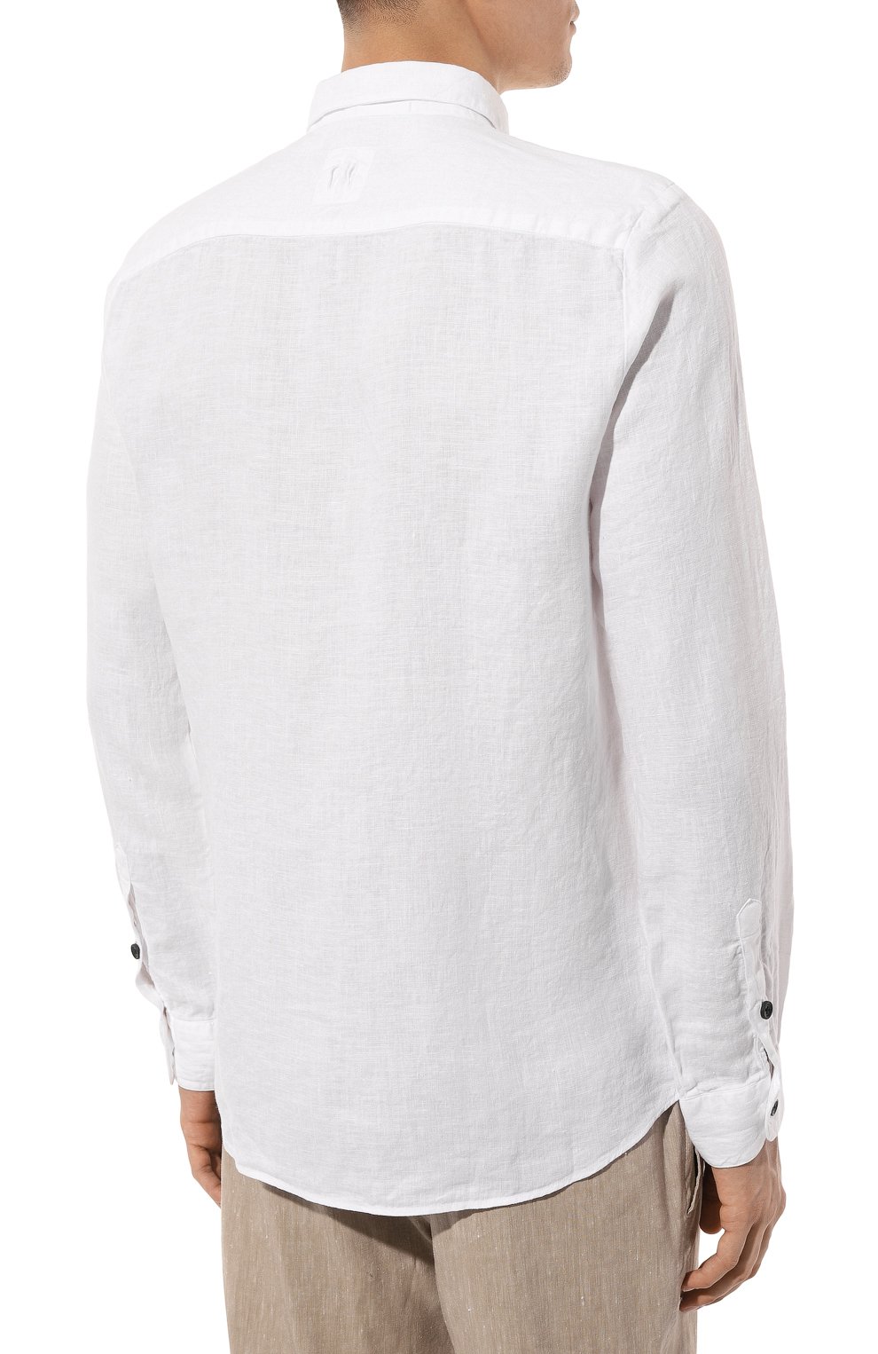 Льняная рубашка HANNES ROETHER белого цвета по цене 27300 руб., арт. K0N29ZESS.608, фото 4 Льняная рубашка HANNES ROETHER, арт. K0N29ZESS.608, фото 4
