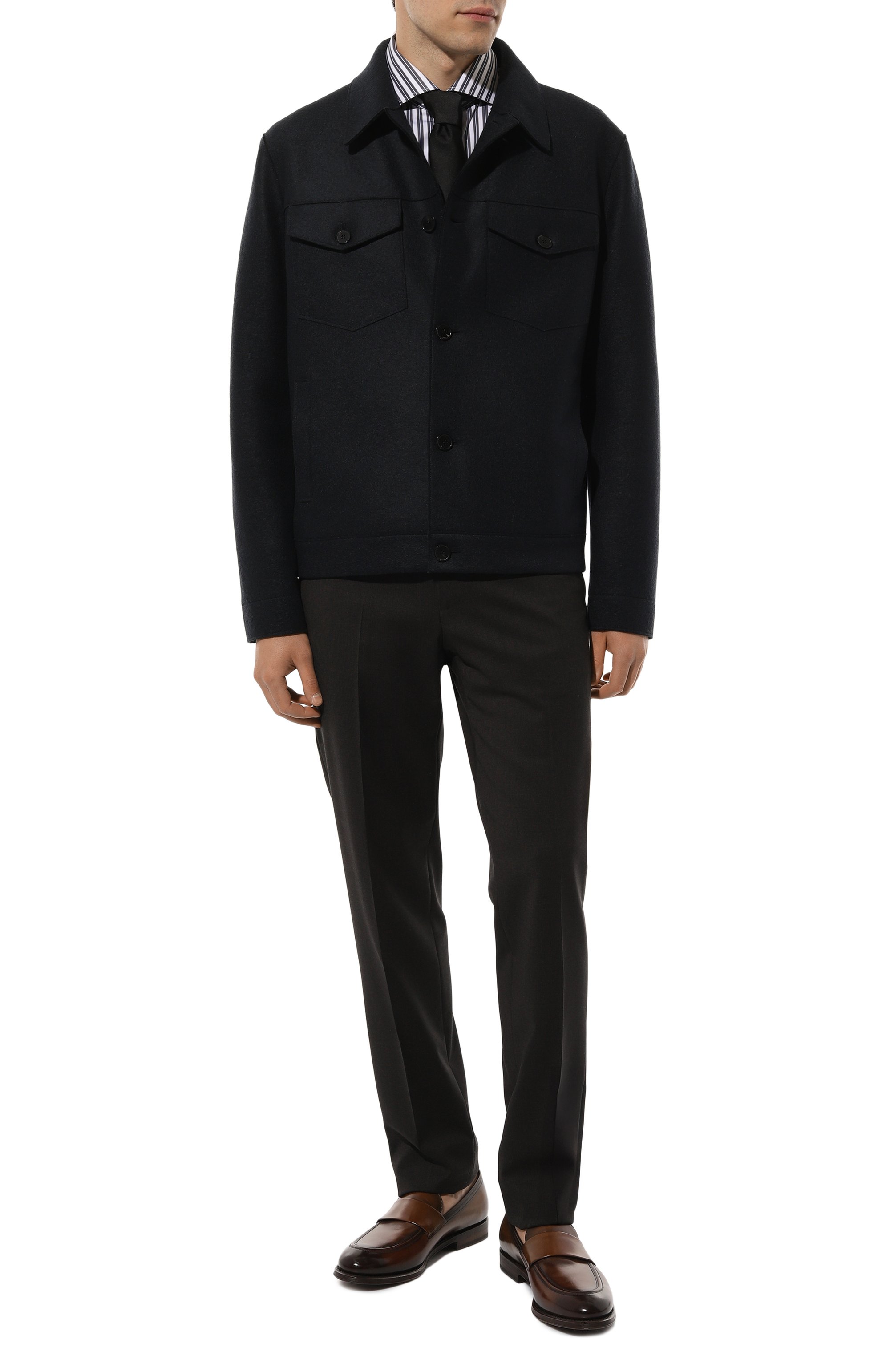 Хлопковая рубашка ZEGNA, арт. 701535A7/9MS0BA, фото 2