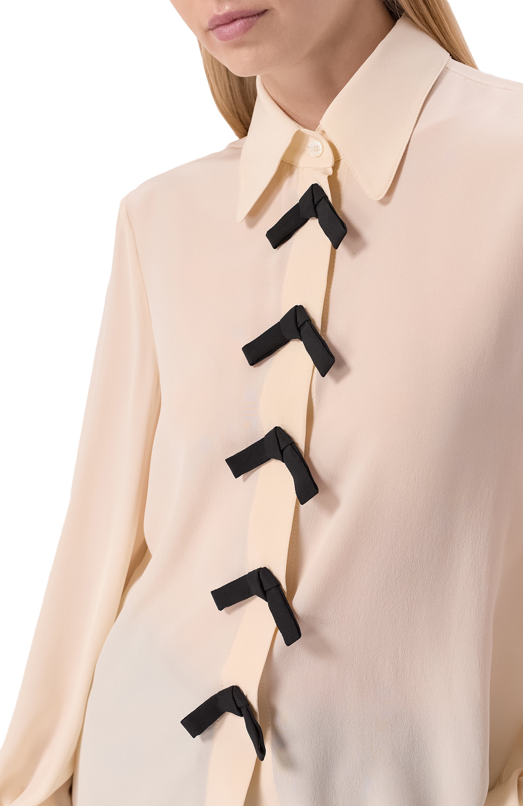 Шелковая блузка VALENTINO, арт. 8B3AB860/21B, фото 5