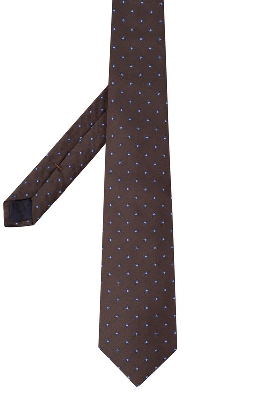 Шелковый галстук Corneliani 26U302-2620309 Коричневый  26U302-2620309 Фото 3