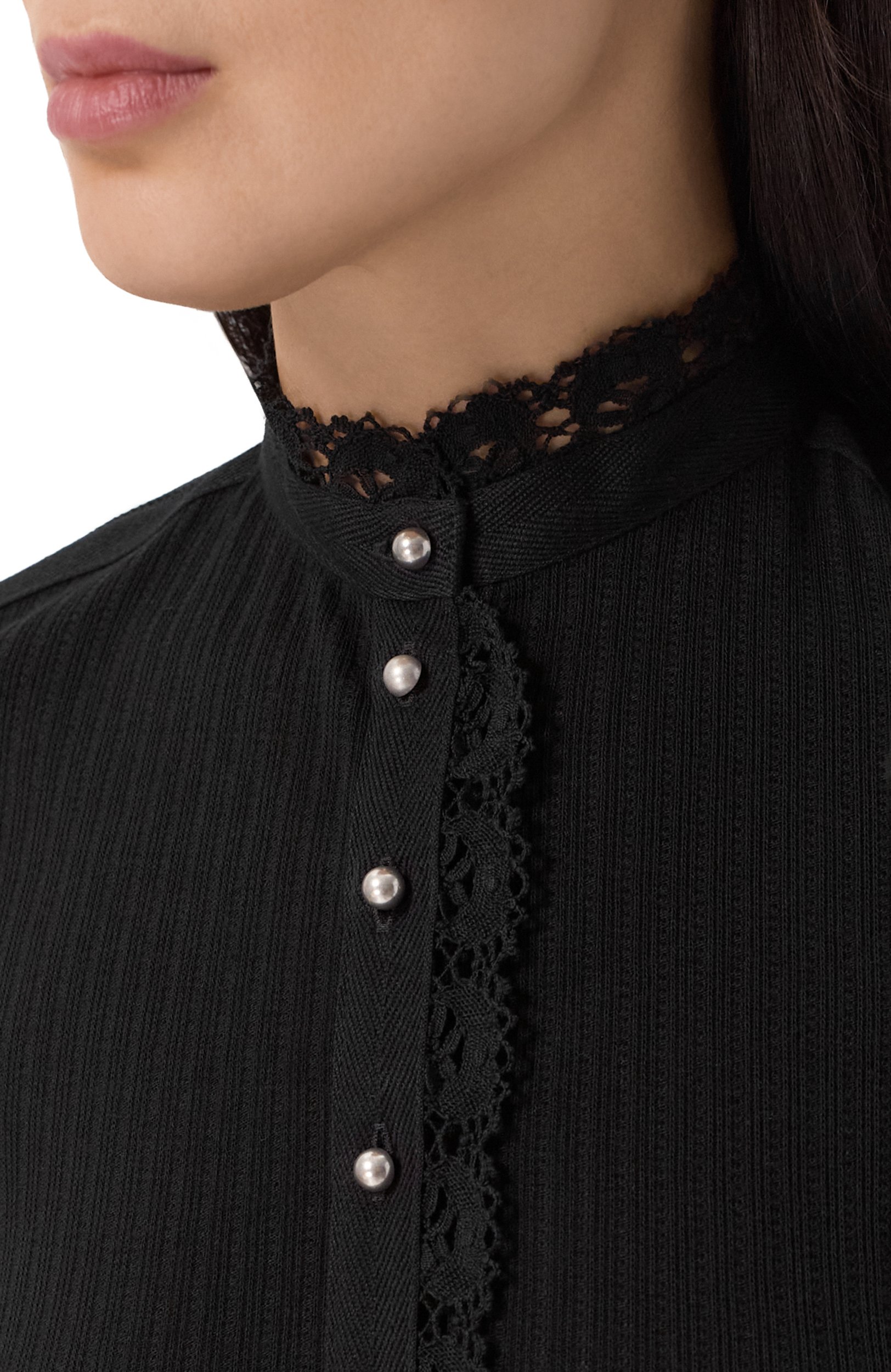 Хлопковый топ ANN DEMEULEMEESTER черного цвета по цене 84550 руб., арт. B0014521/FA766, фото 5 Хлопковый топ ANN DEMEULEMEESTER, арт. B0014521/FA766, фото 5