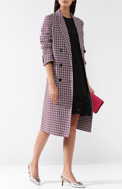 Туфли из металлизированной кожи на каблуке kitten heel GUCCI, арт. 519918/B8B00, фото 2