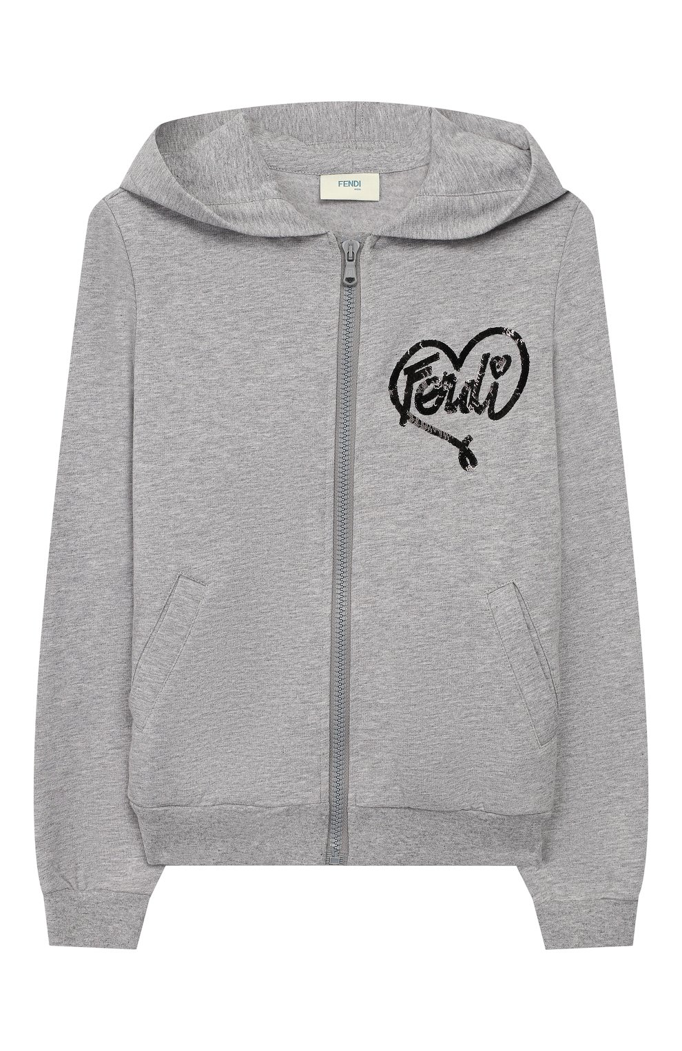 Хлопковый кардиган на молнии с капюшоном FENDI, арт. JFH061/A4RA/3A-5A, фото 1