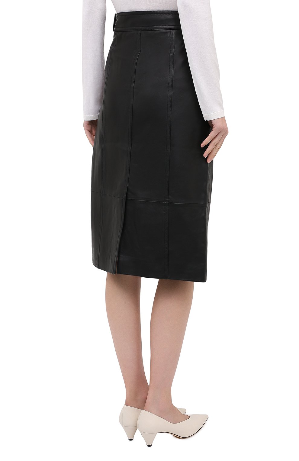 Кожаная юбка PROENZA SCHOULER WHITE LABEL черного цвета по цене 61800 руб., арт. WL2035012-LR184, фото 5 Кожаная юбка PROENZA SCHOULER WHITE LABEL, арт. WL2035012-LR184, фото 5