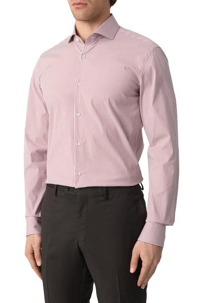 Хлопковая сорочка BOSS бордового цвета по цене 19500 руб., арт. 50533433, фото 3 Хлопковая сорочка BOSS, арт. 50533433, фото 3