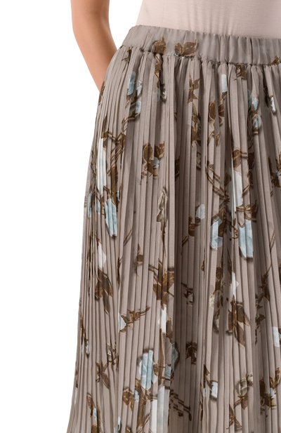 Плиссированная юбка P.A.R.O.S.H. бежевого цвета по цене 104500 руб., арт. P0F-D621156, фото 5 Плиссированная юбка P.A.R.O.S.H., арт. P0F-D621156, фото 5