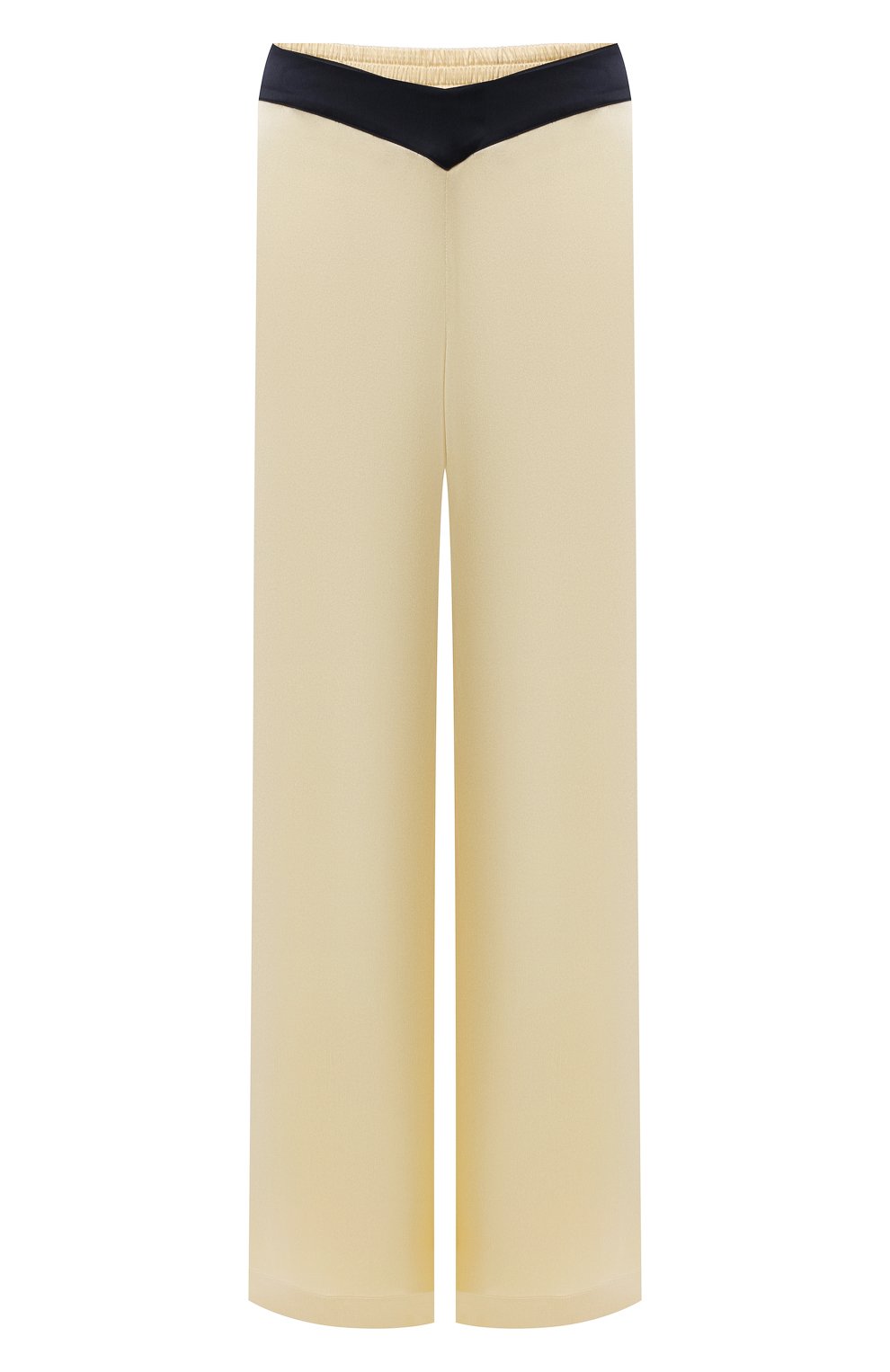 Шелковые брюки LANVIN светло-желтого цвета по цене 99500 руб., арт. RW-TR0002-4324-E21, фото 1 Шелковые брюки LANVIN, арт. RW-TR0002-4324-E21, фото 1