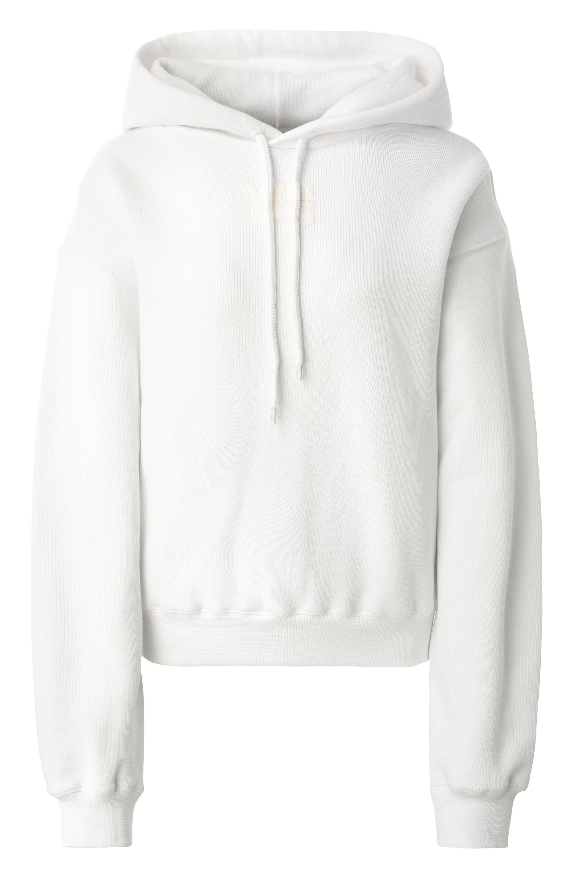 Хлопковое худи ALEXANDERWANG.T белого цвета по цене 49950 руб., арт. 4CC3242101, фото 1 Хлопковое худи ALEXANDERWANG.T, арт. 4CC3242101, фото 1