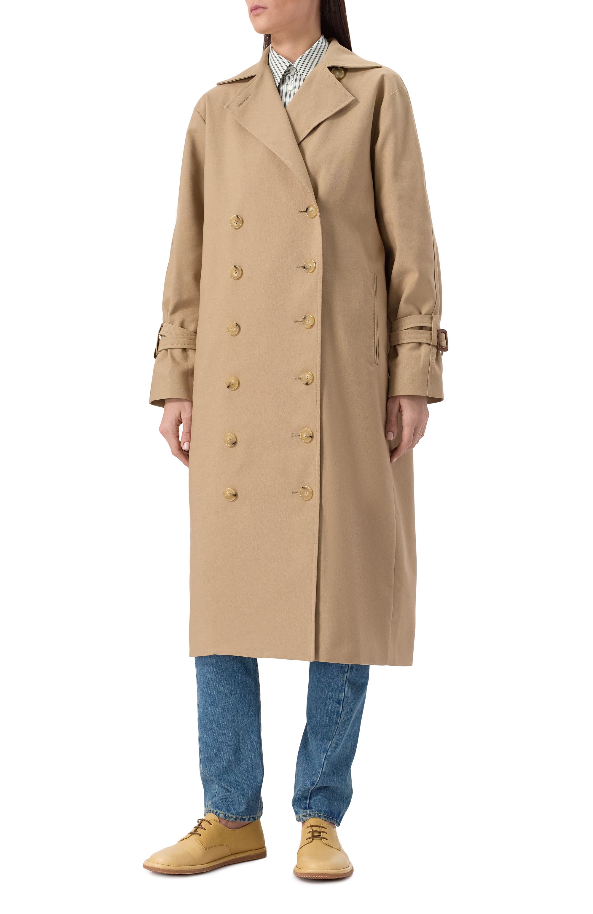 Хлопковый тренч TOTEME, арт. 243-WR01112-FB0243, фото 3