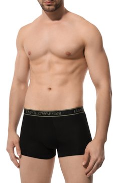 Мужские комплект из трех боксеров EMPORIO ARMANI черного цвета, арт. 111357/4F717 | Фото 2 (Нос: Не проставлено; Материал сплава: Проставлено; Материал внешний: Хлопок; Мужское Кросс-КТ: Трусы; Кросс-КТ: бельё; Трусы М: Боксеры)