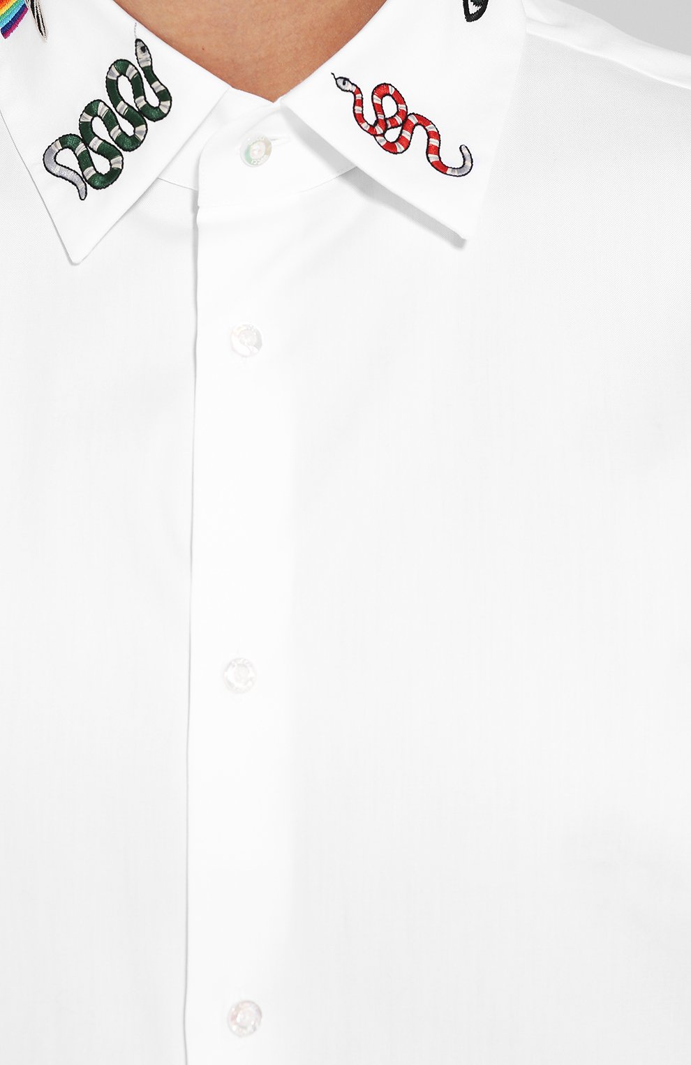 Хлопковая рубашка с воротником кент GUCCI, арт. 523500/Z341L, фото 5