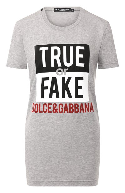 Женская хлопковая футболка DOLCE & GABBANA, арт. F8K74T/G7STQ