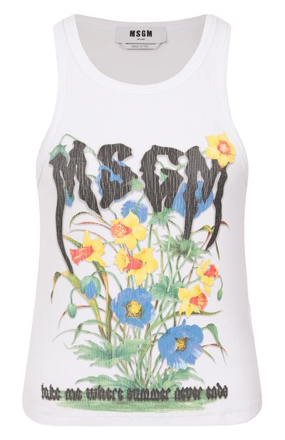 Женская хлопковая майка MSGM, а�рт. 3842MDT82 257120/257120