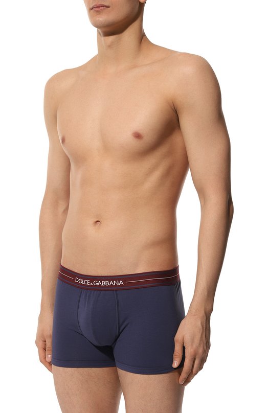 Хлопковые боксеры Dolce & Gabbana M4F32J/0NP19 Синий  M4F32J/0NP19 Фото 2