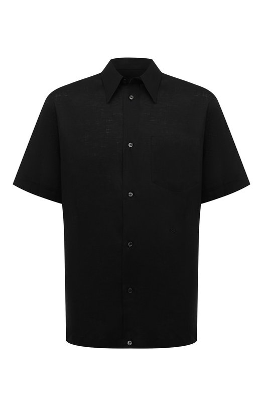 Льняная рубашка Dolce & Gabbana G5KE1Z/FU4IK Чёрный G5KE1Z/FU4IK