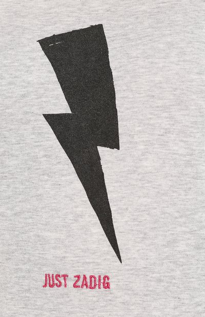 Хлопковая футболк а ZADIG AND VOLTAIRE, арт. SJTR1801F, фото 5
