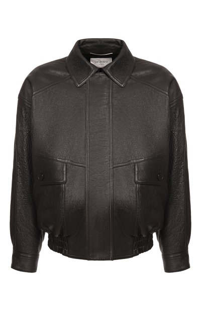 Мужской кожаный бомбер SAINT LAURENT, арт. 843656/YCNF2