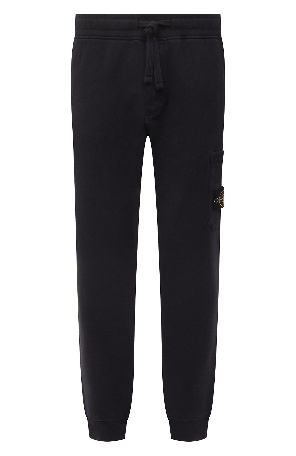 Хлопковые джоггеры STONE ISLAND темно-синего цвета по цене 39200 руб., арт. 751564520, фото 1 Хлопковые джоггеры STONE ISLAND, арт. 751564520, фото 1