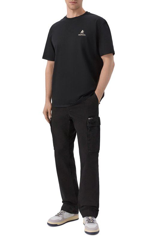 Хлопковая футболка Premiata PA1050 Чёрный  PA1050 Фото 2
