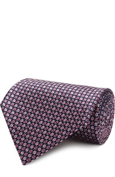 Мужской шелковый галстук с узором ZEGNA, арт. Z3W03/1XW