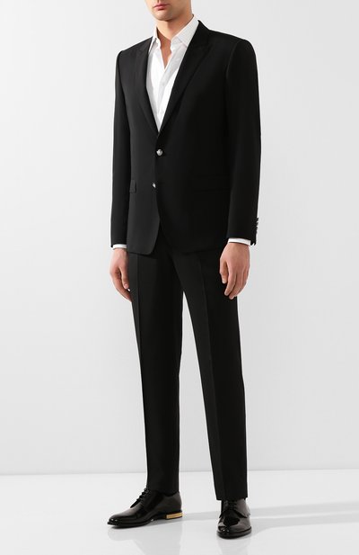 Шерстяной пиджак DOLCE & GABBANA черного цвета по цене 268500 руб., арт. G2LK0T/GEM19, фото 2 Шерстяной пиджак DOLCE & GABBANA, арт. G2LK0T/GEM19, фото 2