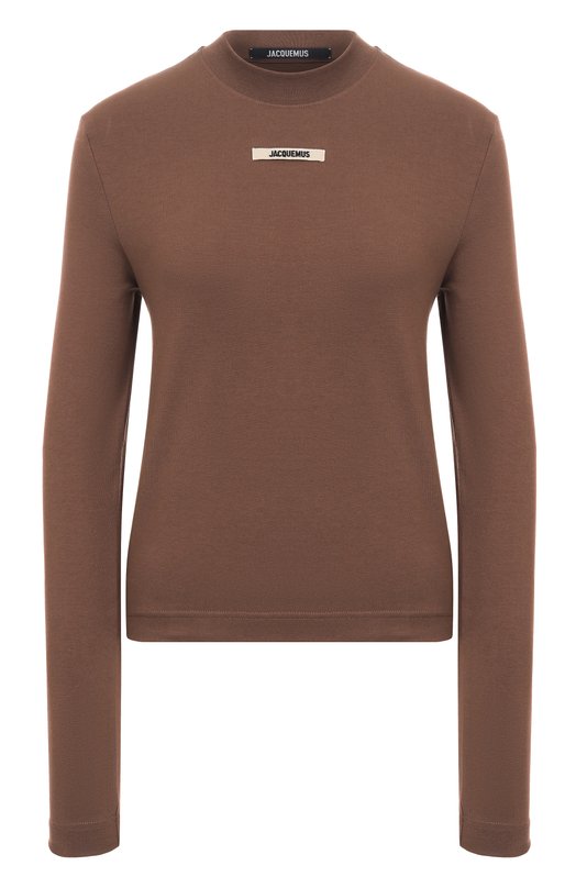 Хлопковый лонгслив Jacquemus 24ETSW00155/AJ00124 Коричневый 24ETSW00155/AJ00124